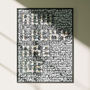 Personalised Anniversary Photo Mosaic Word Art – Made From Your Favourite Memories, thumbnail 5 of 7