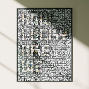 Personalised Anniversary Photo Mosaic Word Art – Made From Your Favourite Memories, 5 of 7