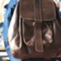 Handmade Leather Backpack, thumbnail 1 of 5