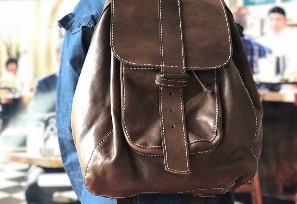 Handmade Leather Backpack, 1 of 5