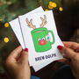 'Brewdolph' Funny Tea Christmas Card, thumbnail 1 of 3