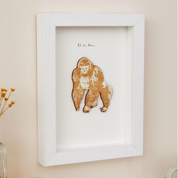 Personalised Gorilla Wall Art New Baby Gift, 3 of 5