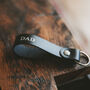 Personalised Leather Loop Keyring For Dad, thumbnail 4 of 9