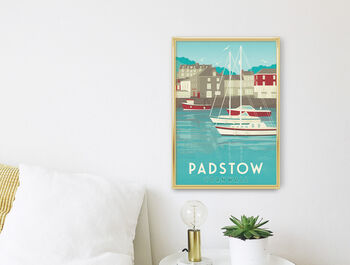 Padstow Cornwall Travel Poster Art Print, 3 of 8