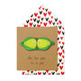 Handmade Like Two Peas In A Pod Cute Personalised Greeting Card, thumbnail 1 of 3