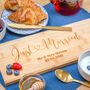 Personalised Just Married Bamboo Serving Board, thumbnail 3 of 6