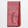 Set Of Two Chilli Linen Embroidered Napkins, thumbnail 2 of 2
