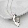 Silver Fingerprint Leaf Personalised Pendant, thumbnail 2 of 5