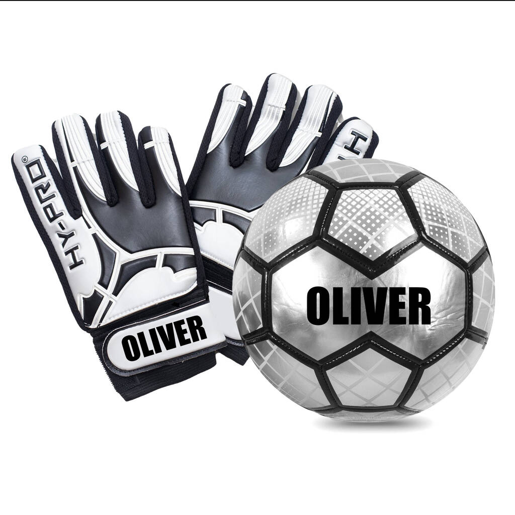 Personalised Football Ball And Gk Glove Set