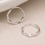 Sterling Silver Twisted Huggie Hoop Earrings, thumbnail 2 of 10