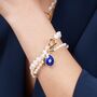 Clara Freshwater Pearl Bracelet With Lapis Lazuli, thumbnail 2 of 3