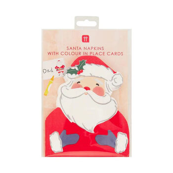 Santa Shaped Napkin With Colour In Placecards, 2 of 4
