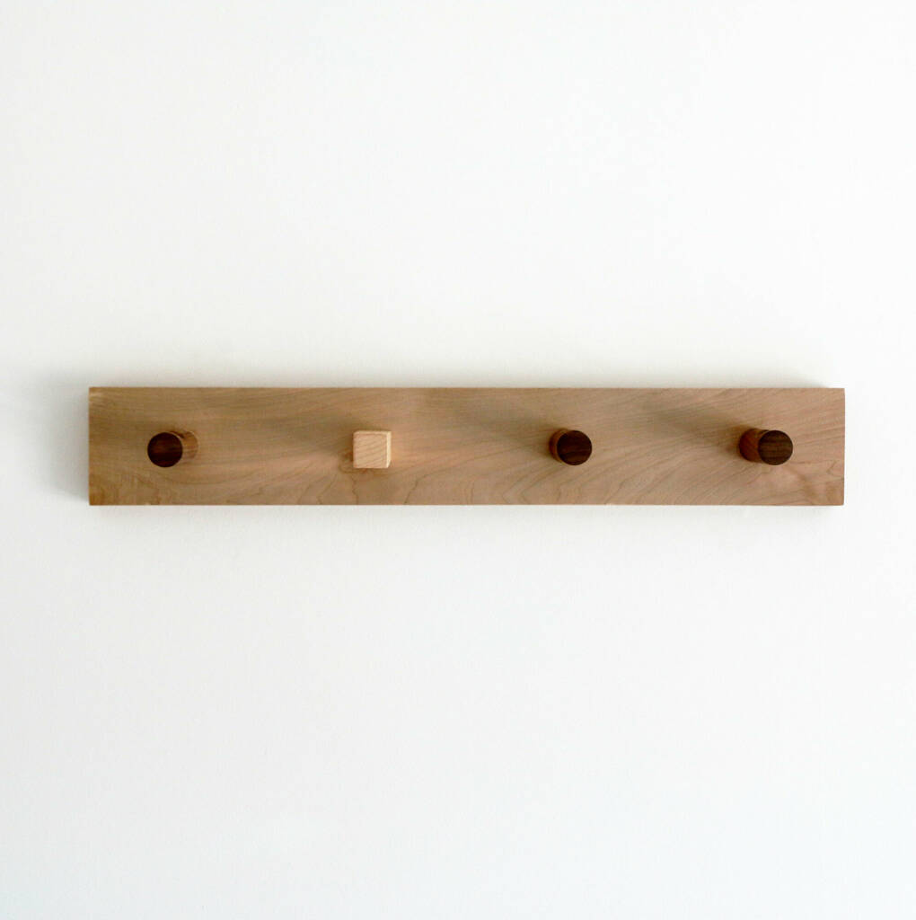 Handmade Solid Wood Peg Hooks By Martelo and Mo, Handcrafted Furniture