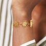Hammered Sun Chain Bracelet In Gold Plating, thumbnail 1 of 4
