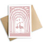 New Baby Stork Card, Blue Or Pink. Eco Friendly, thumbnail 2 of 2