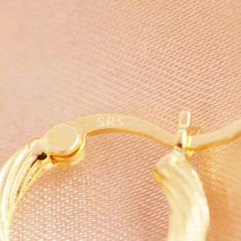 Mini Chunky Braided Hoop Earrings In Sterling Silver, 2 of 10