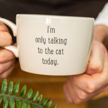 I'm Only Talking To The Cat/Dog Today Handmade Mug, 2 of 5