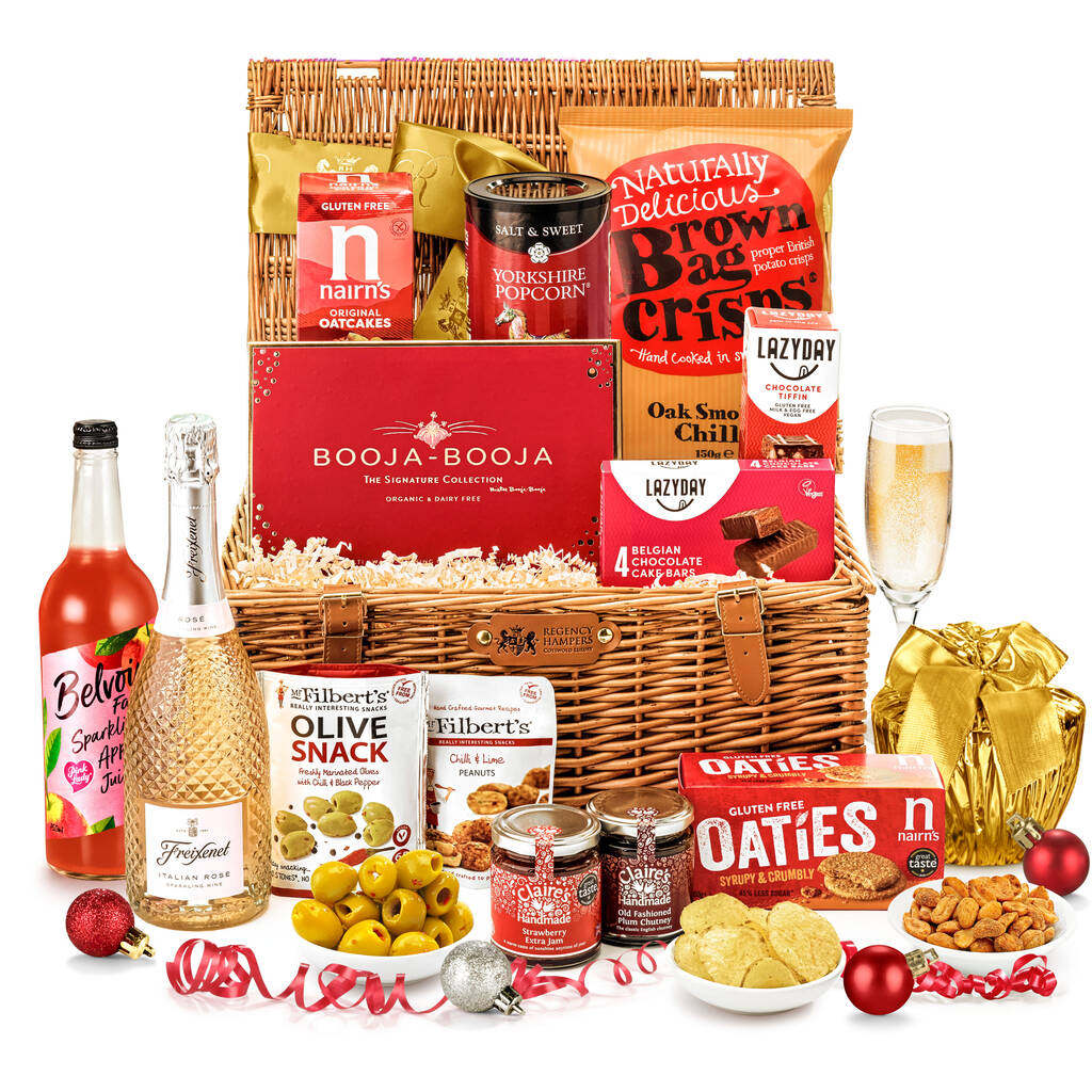 Vegan And Gluten Free Christmas Hamper With Sparkling Prosecco By