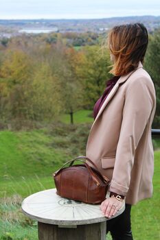 Womens Leather Handbag Small Shoulder Bag, 3 of 12