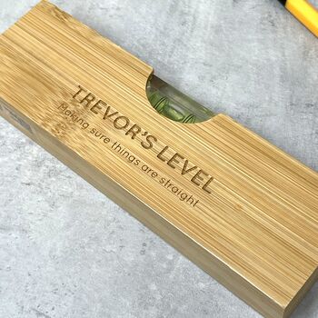 Personalised Wooden Spirit Level And Bottle Opener, 4 of 5