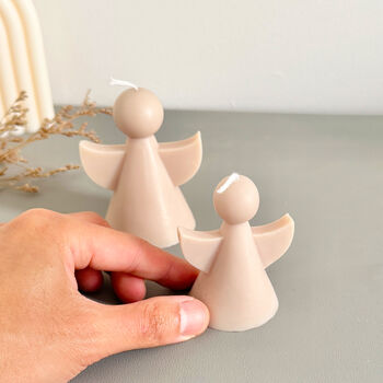 Beige Angel Candle And Angel Gift, 9 of 10