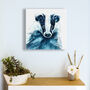 Inky Badger Canvas Gallery Print, thumbnail 6 of 10
