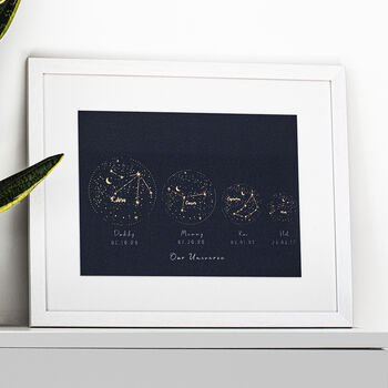 Personalised 'Our Universe' Family Constellation Print, 2 of 6