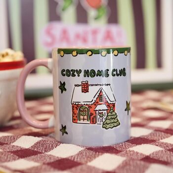 Cozy Home Club Mug – Festive Winter Coffee Cup, 5 of 11