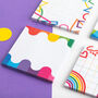 Rainbow Wave Patterned Sticky Notes Pad, thumbnail 4 of 6