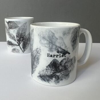 Autumn Leaves Handmade Print Personalised Mug, 11 of 12