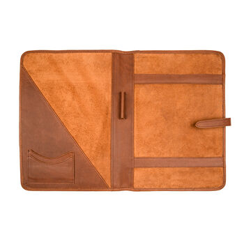 Personalised A4 Leather Document Holder In Brown, 4 of 8