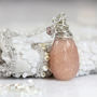 Peach Moonstone Necklace, thumbnail 5 of 6