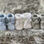 Grey Knitted Baby Booties, thumbnail 9 of 10