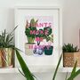 Plant Lover Print A4 Or A3 Plants Make Me Happy, thumbnail 1 of 4