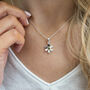 Daisy And Emerald Pendant Necklace, thumbnail 1 of 3