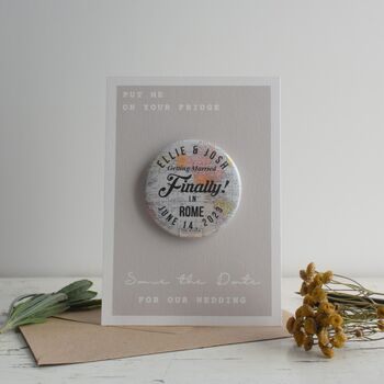Save The Date 'Finally' Vintage Style Magnet, 5 of 6