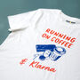 'Running On Coffee And Klarna' Ladies T Shirt, thumbnail 3 of 4