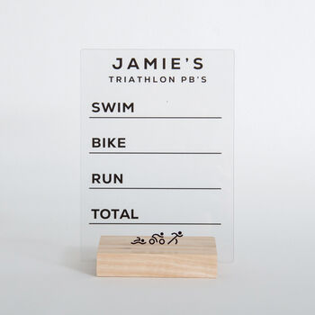 Personalised Triathlon Personal Best Sign, 8 of 9