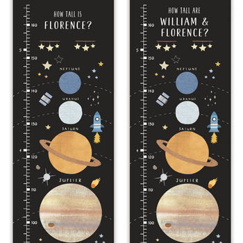 Personalised Solar System Height Chart, 4 of 7