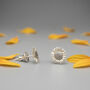 Sunflower Silver Stud Earrings, thumbnail 1 of 8