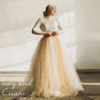 Boho Maxi Tulle Wedding Skirt For Beach Brides And Proms, 6 of 12