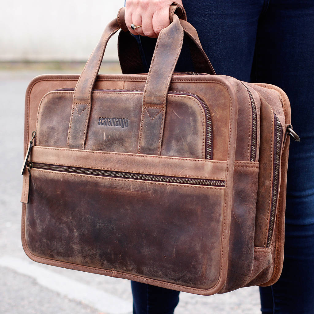 Personalised Cityscape Laptop Briefcase Bag By Scaramanga ...
