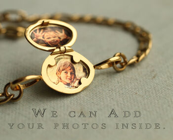 Gold Personalized Locket Bracelet, 3 of 9