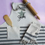 Personalised Cotton Apron, Hand Towel, Anniversary Gift, thumbnail 4 of 12