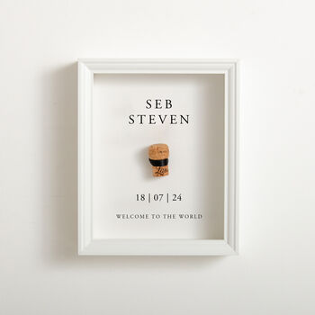 Personalised New Baby First Toast Cork Frame, 2 of 3