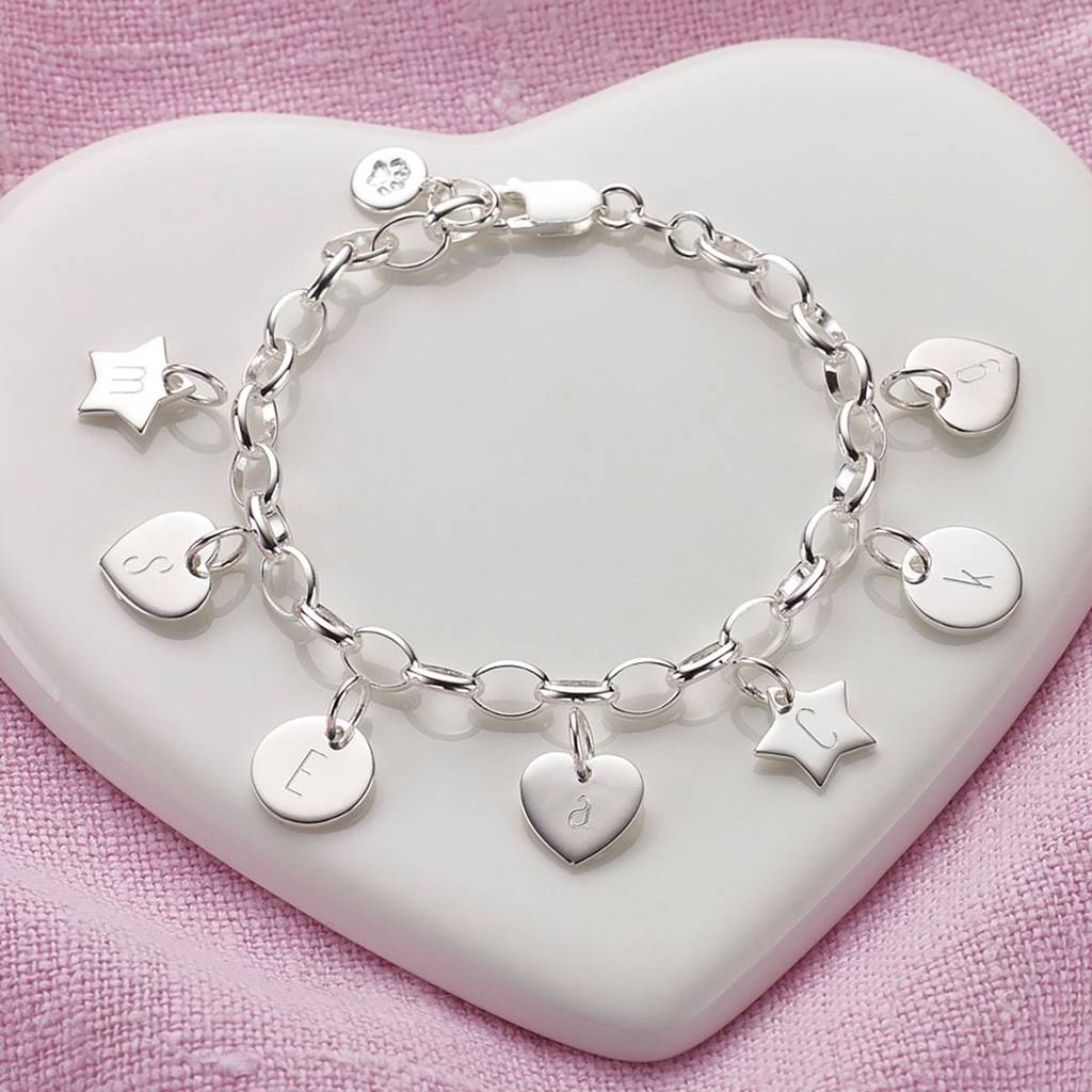 Children's Sterling Silver Charm Bracelet By Molly Brown London