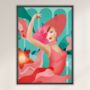 Woman In Flowers Illustrated Art Print, thumbnail 4 of 6