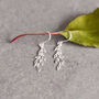 Let Love Grow Sterling Silver Leaf Drop Earrings, thumbnail 1 of 12