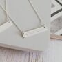 Sterling Silver Engraved Name Bar Necklace, thumbnail 1 of 4
