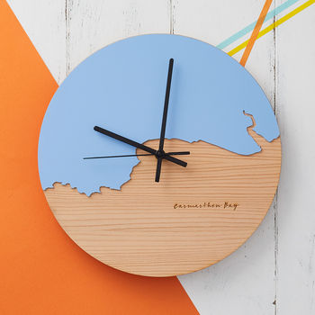 Coastline Wooden And Acrylic Clock, 2 of 9